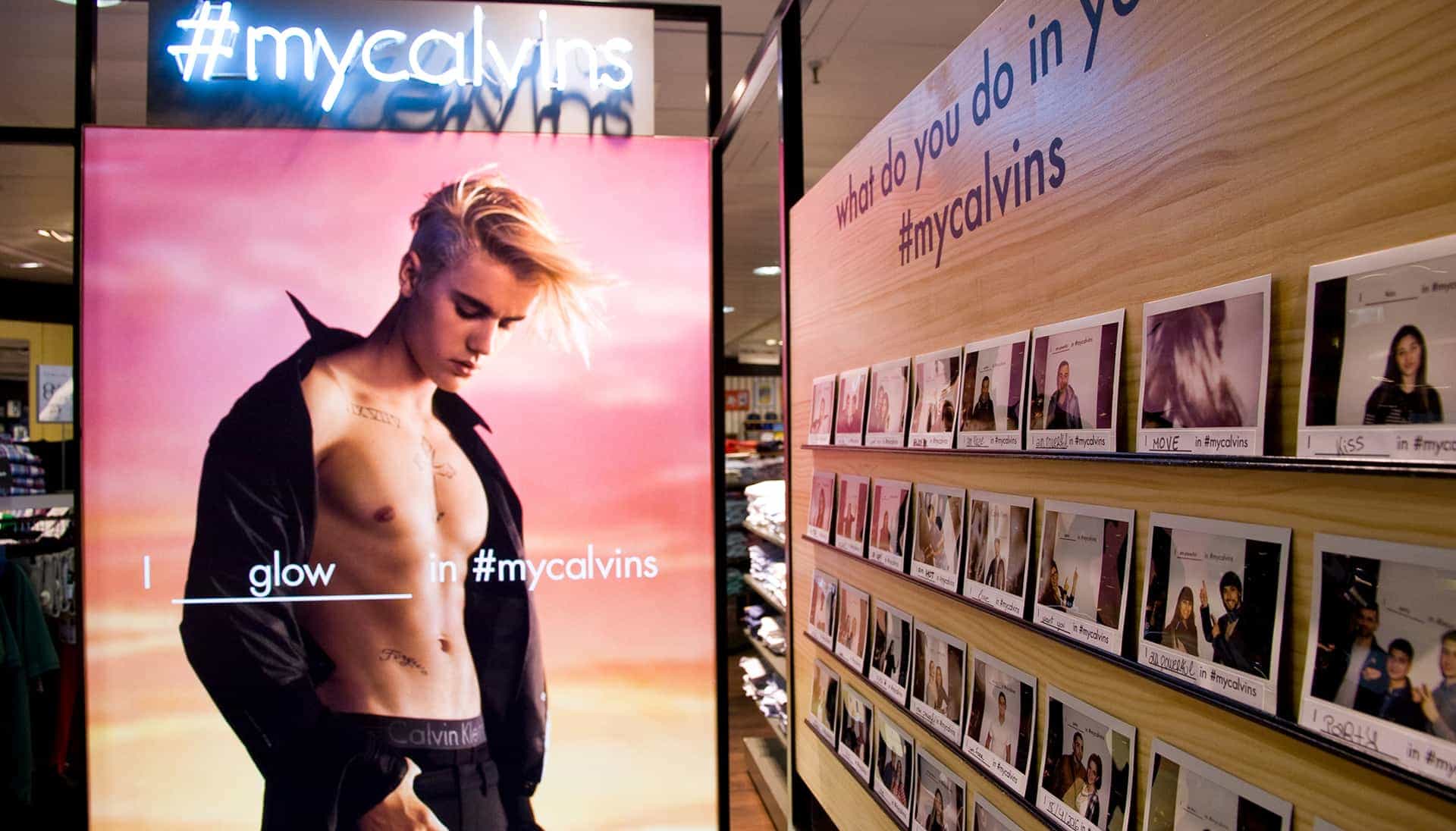 “I ______ in #MyCalvins” con Justin Bieber, James Rodriguez y Kendall Jenner entre otros