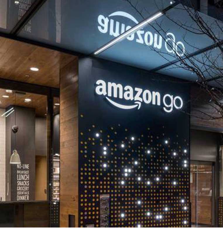 Amazon go UK store entrance.