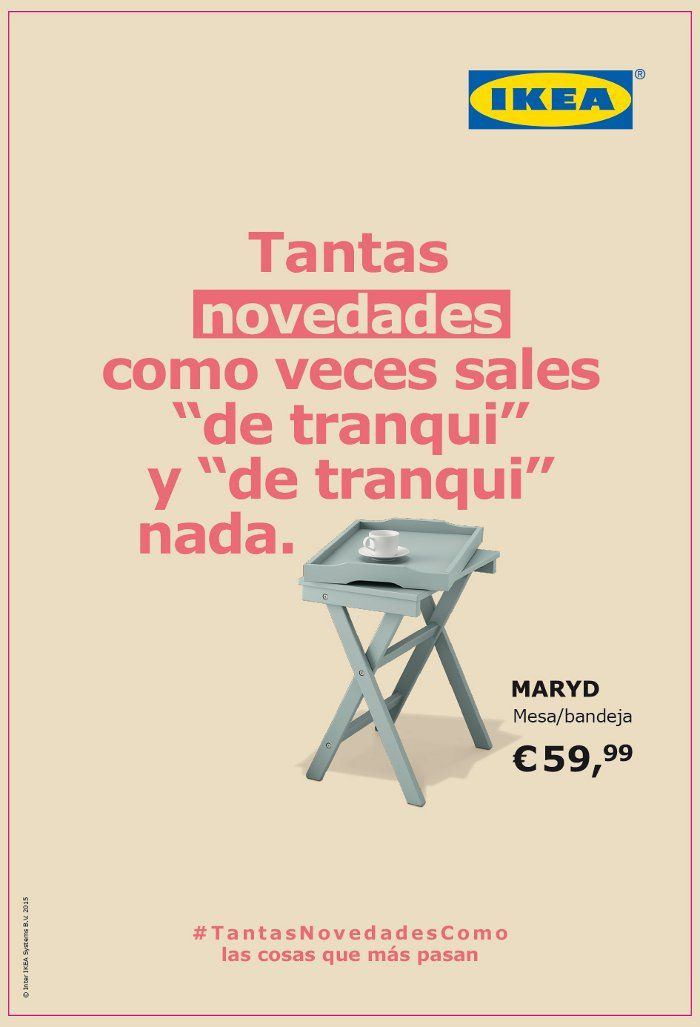 Cartel publicitario original campaña mesa Ikea