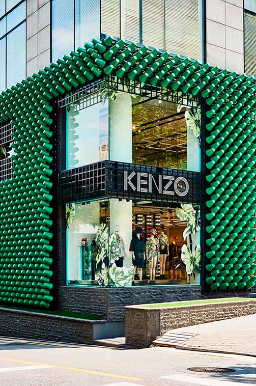 Facade decoration. Kenzo Flagship in Seoul