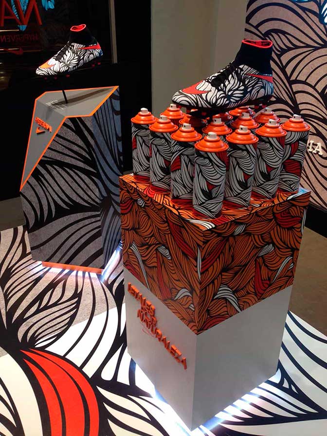 Visual merchandising en tiensaadas Nike