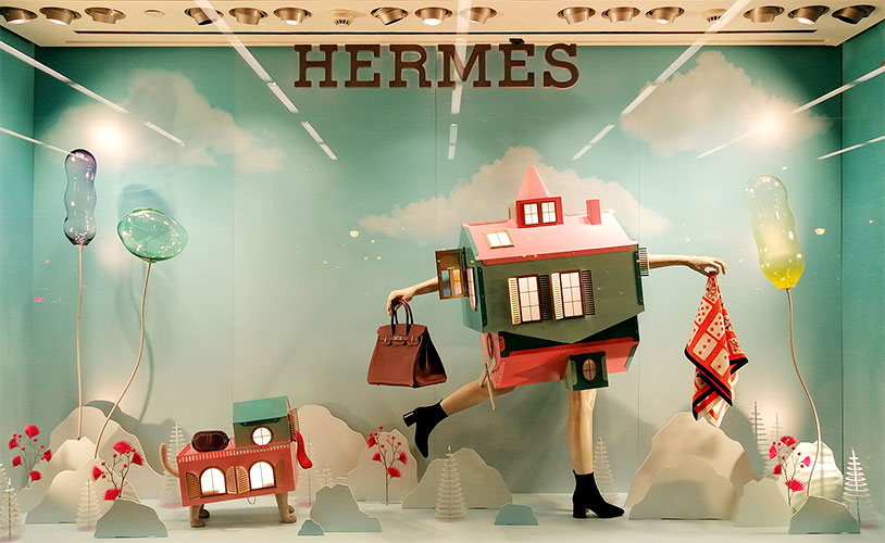 Store windows shop relentless and shocking hermes