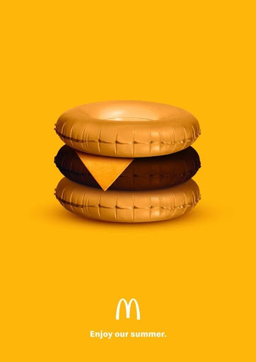 Cartelería impresa publicidad McDonald