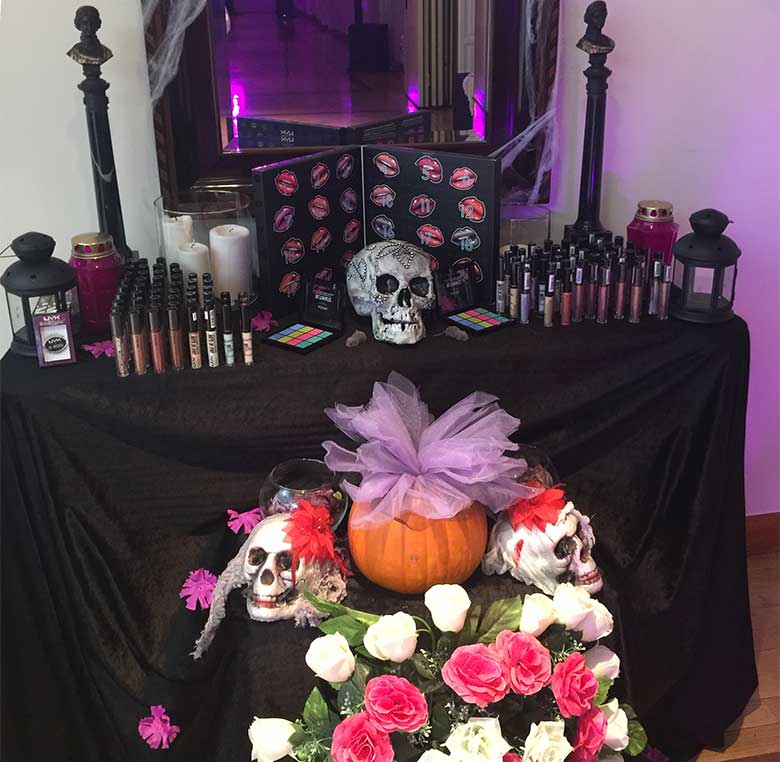 Halloween themed decoration NYX event