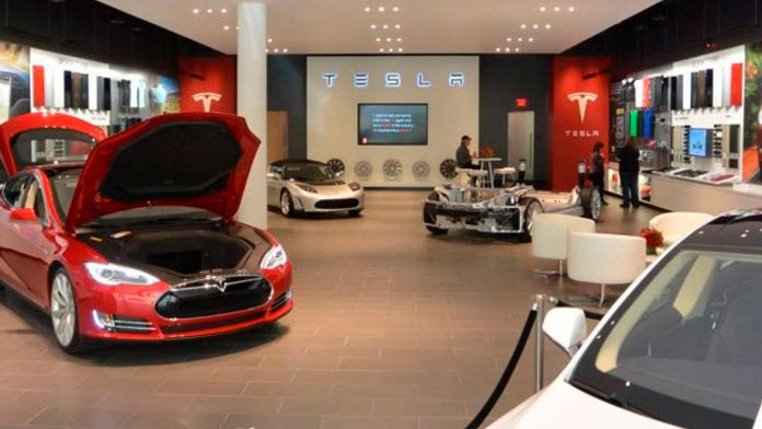 Tesla interior shop.