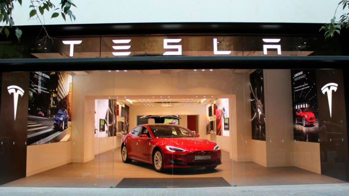 Tesla shop.