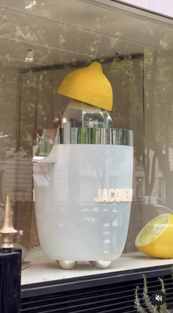 Jacquemus shop window displays, Paris.