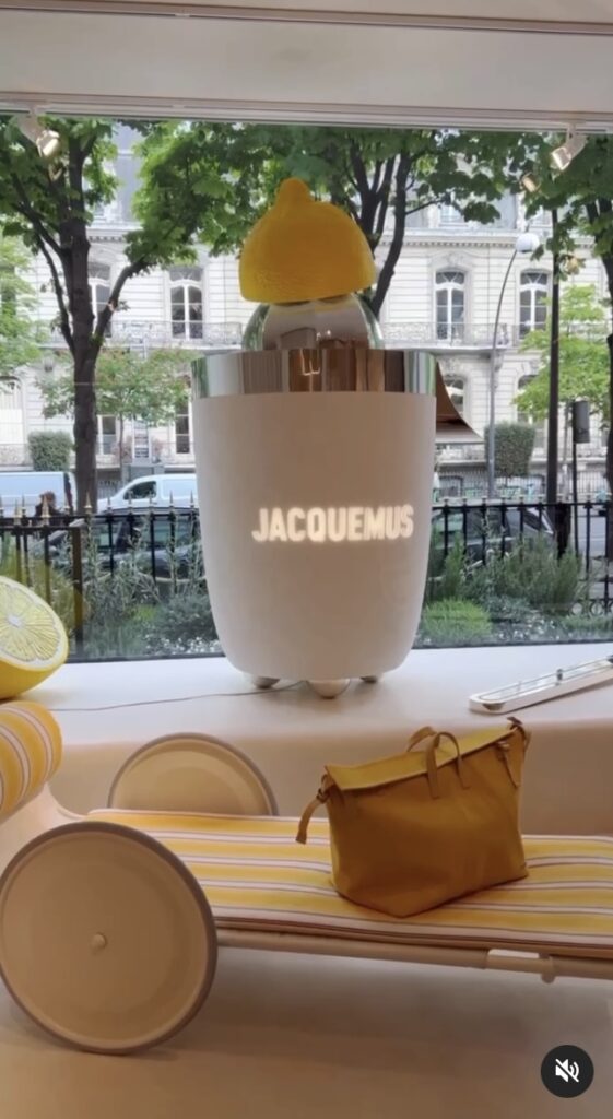 Jacquemus shop window, Paris.