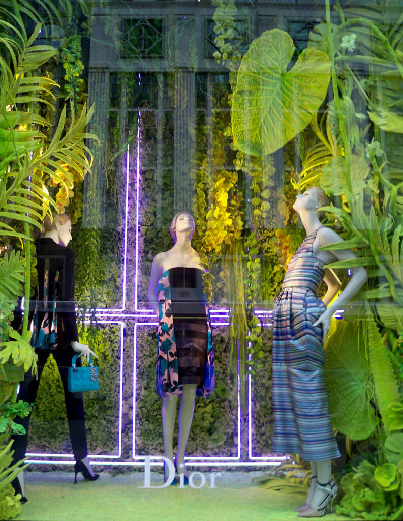 Dior boutique window, New York.