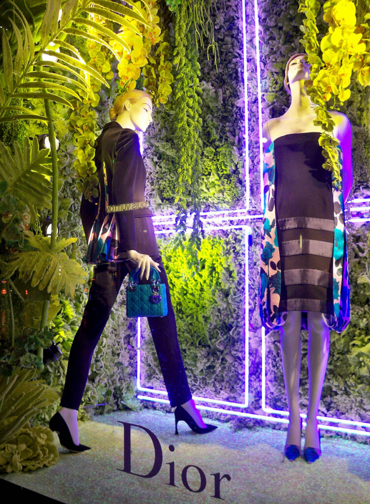 Dior boutique window, New York.