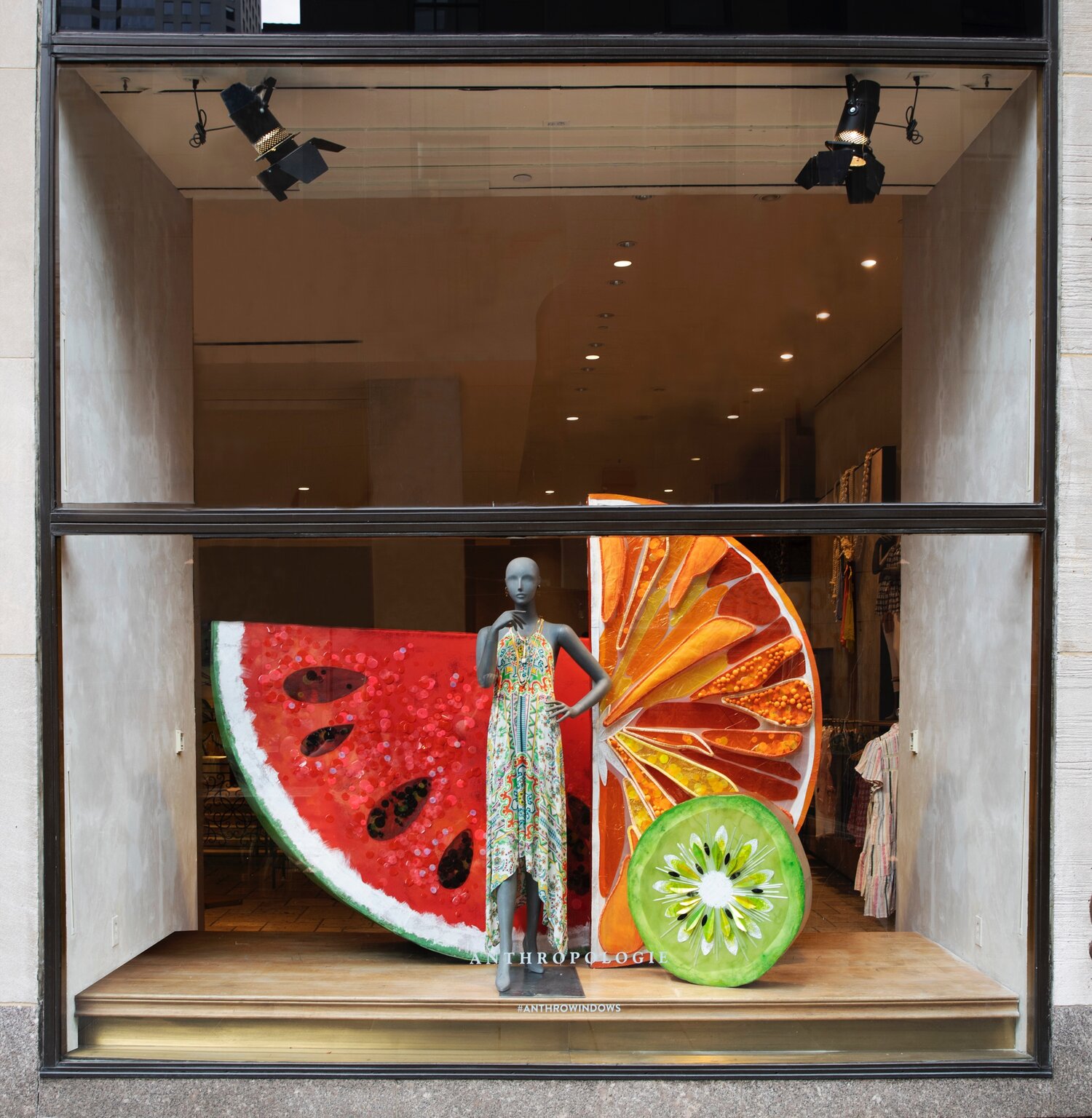 Anthropologie shop windows, Rockefeller Center, New York.