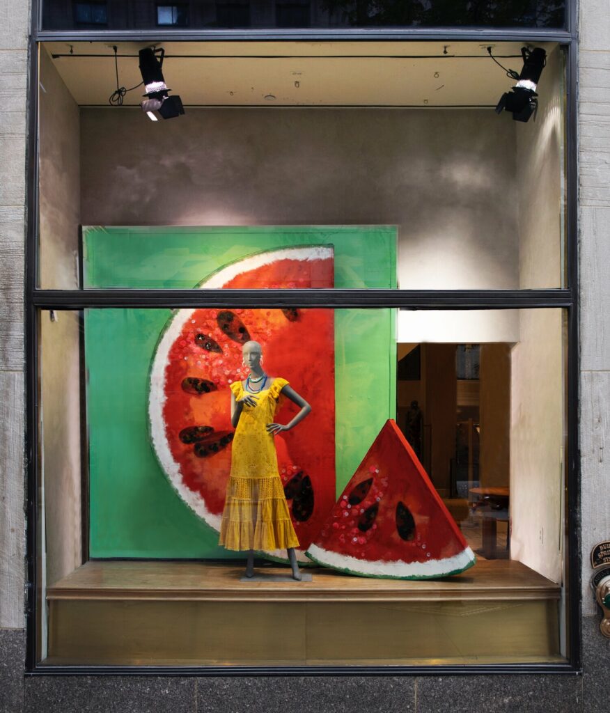 Anthropologie shop windows, Rockefeller Center, New York.