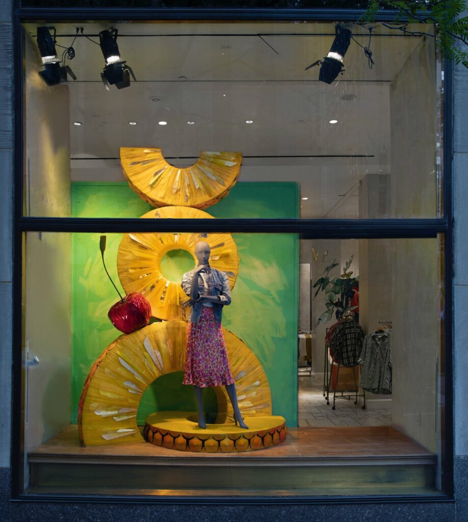 Anthropologie shop windows, Rockefeller Center, New York.