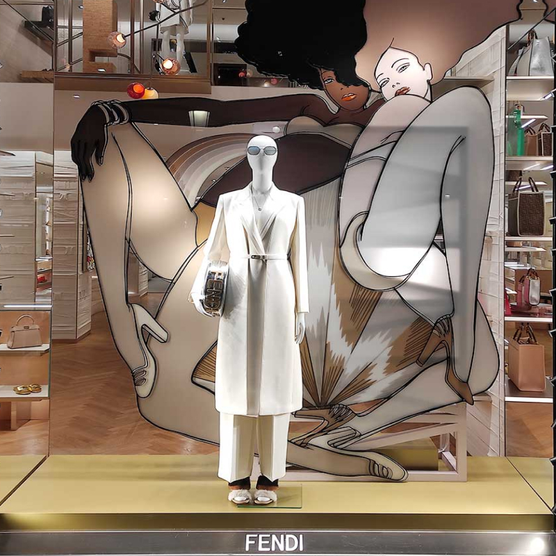 Fendi window shop.