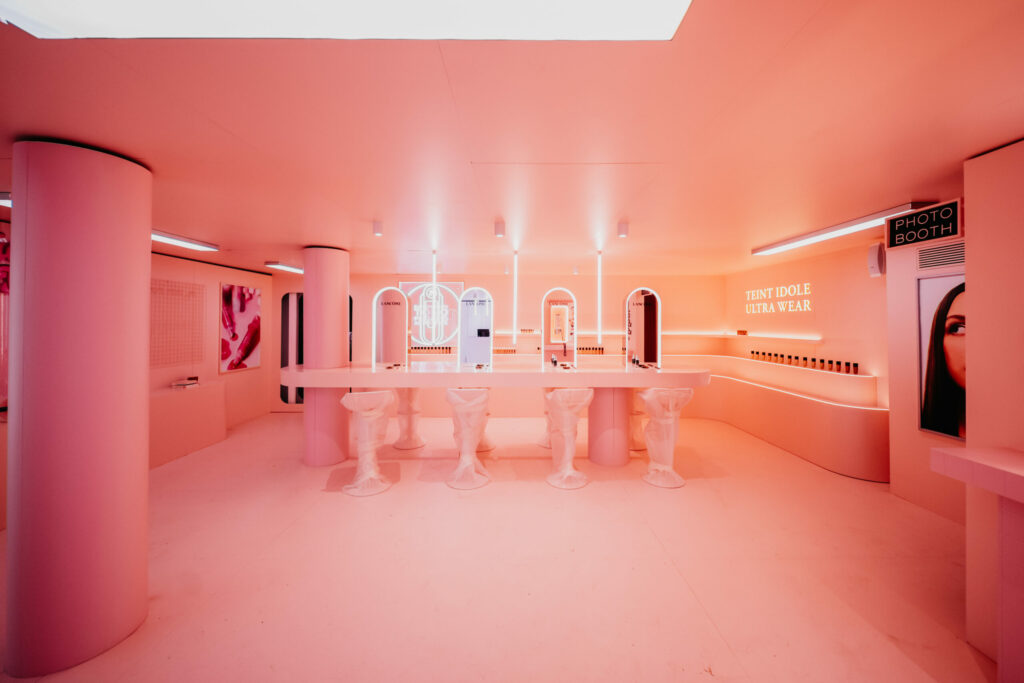Pop-up Lancôme en Madrid. Diseño de espacios físicos